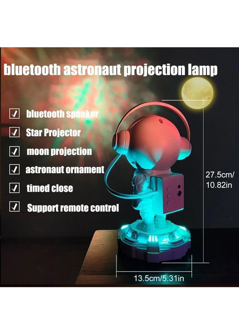 AROAQ Upgraded Rechargeable Astronaut Galaxy Projector Starry Night Light with Wireless Bluetooth Speaker Base Timer LED Star Projector Nebula Lamp for Bedroom Ceiling Gifts for Children Adults - Image 2