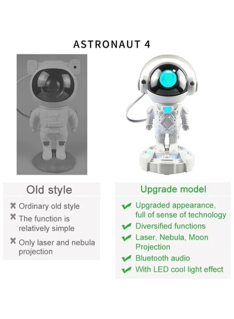 AROAQ Upgraded Rechargeable Astronaut Galaxy Projector Starry Night Light with Wireless Bluetooth Speaker Base Timer LED Star Projector Nebula Lamp for Bedroom Ceiling Gifts for Children Adults - Image 4