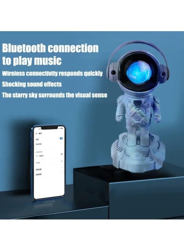AROAQ Upgraded Rechargeable Astronaut Galaxy Projector Starry Night Light with Wireless Bluetooth Speaker Base Timer LED Star Projector Nebula Lamp for Bedroom Ceiling Gifts for Children Adults - Image 5