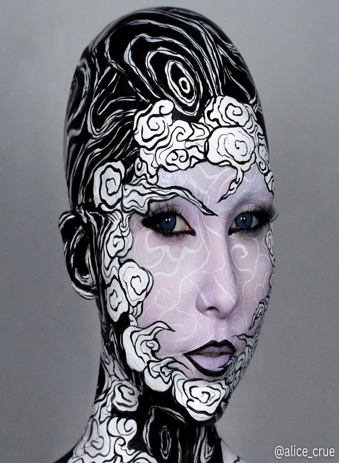 mehron مهرون إيدج طلاء الوجه والجسم | مكياج طلاء الوجه المحترف المعتمد على الماء | صنع في الولايات المتحدة الأمريكية | لملابس التنكر، الهالوين، والتأثيرات الخاصة (أسود) - Image 3