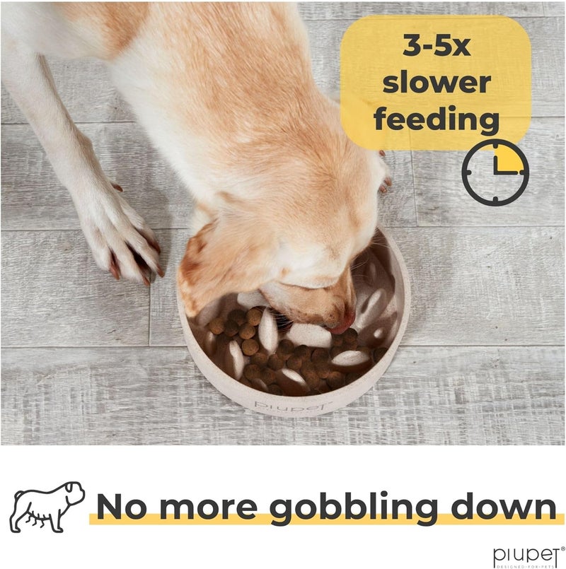PiuPet® Slow Feeder Dog Bowl - 1.4L, Dishwasher Safe, Large Design for Controlled Feeding - Image 2