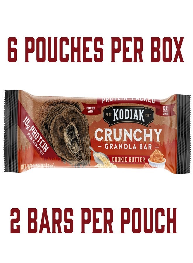 Kodiak Cakes Crunchy Granola Snack Bars, Cookie Butter, High Protein, 100% Whole Grains, 1 box with 6 pouches (12 bars) - Image 2