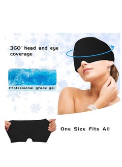 OASIS-TH Migraine Relief Cap, Gel Headache Relief Hat, Migraine Ice Head Wrap Cap, Reusable Cold/Hot Therapy,Black  - Image 3