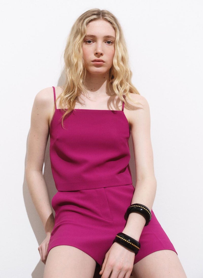 MANGO Buttoned Crop Top  - Image 1