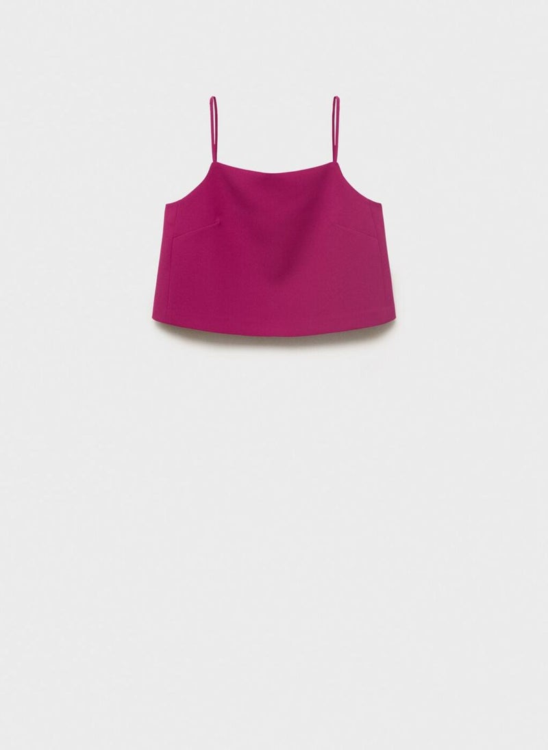 MANGO Buttoned Crop Top  - Image 5