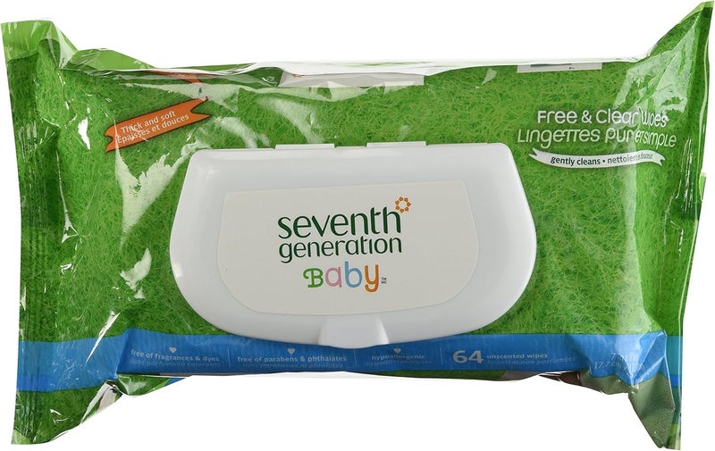 Seventh Generation Free and Clear Baby Wipes - 64 Count - Image 1