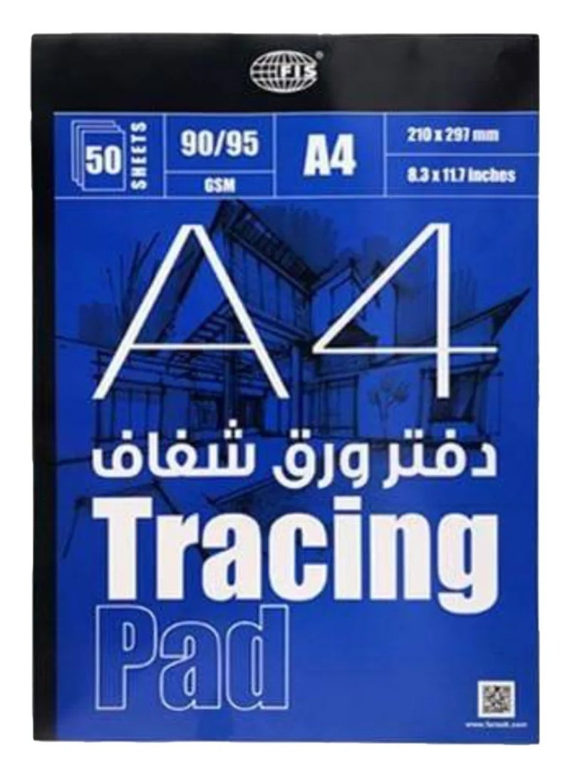 FIS Tracing Paper Pad A4, 90/95gsm, 50sheets/pad