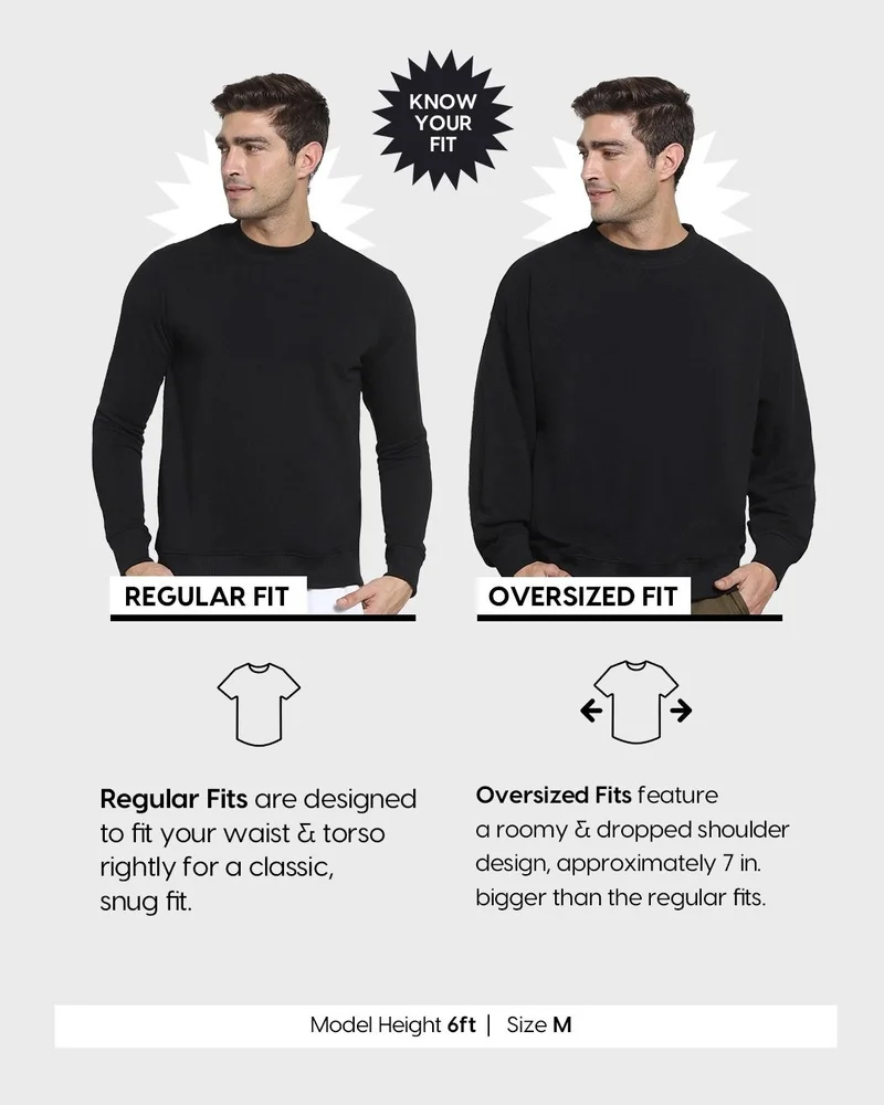 Bewakoof  Men's Brown Oversized Sweatshirt for Men | Best Price UAE