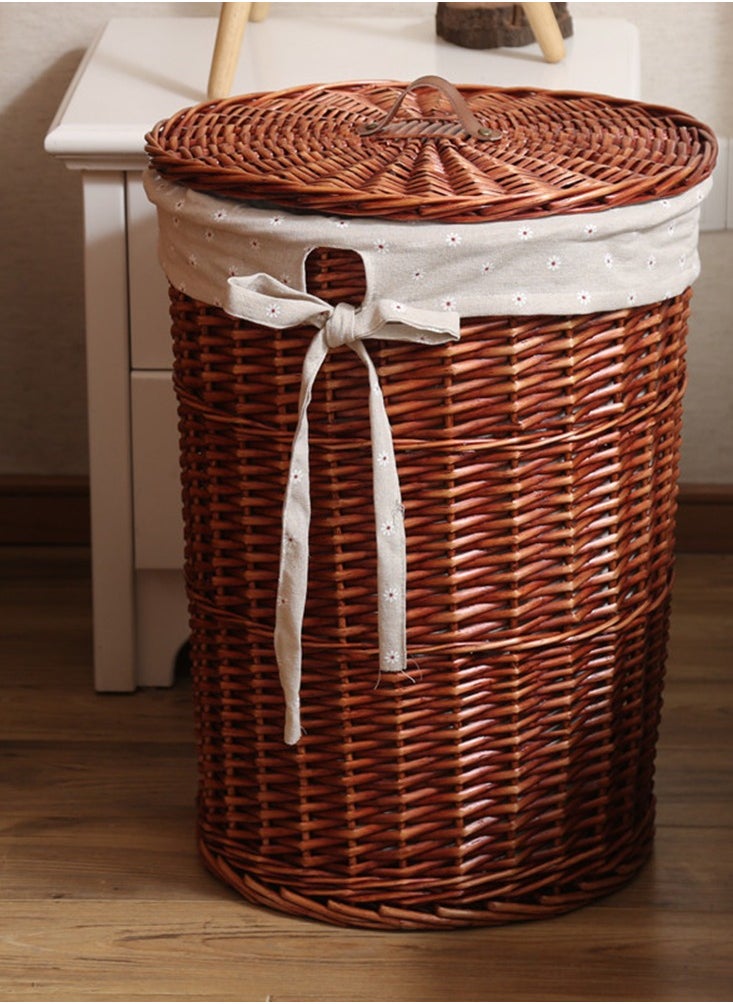 CityRiya-Long Handwoven Storage Baskets 2 Pack Rattan Basket  for Organizing Toy Wicker Cube Baskets for Shelves Decorative Storage Bin  Laundry Organizer for Living Room, Bedroom, Nursery  - Image 2