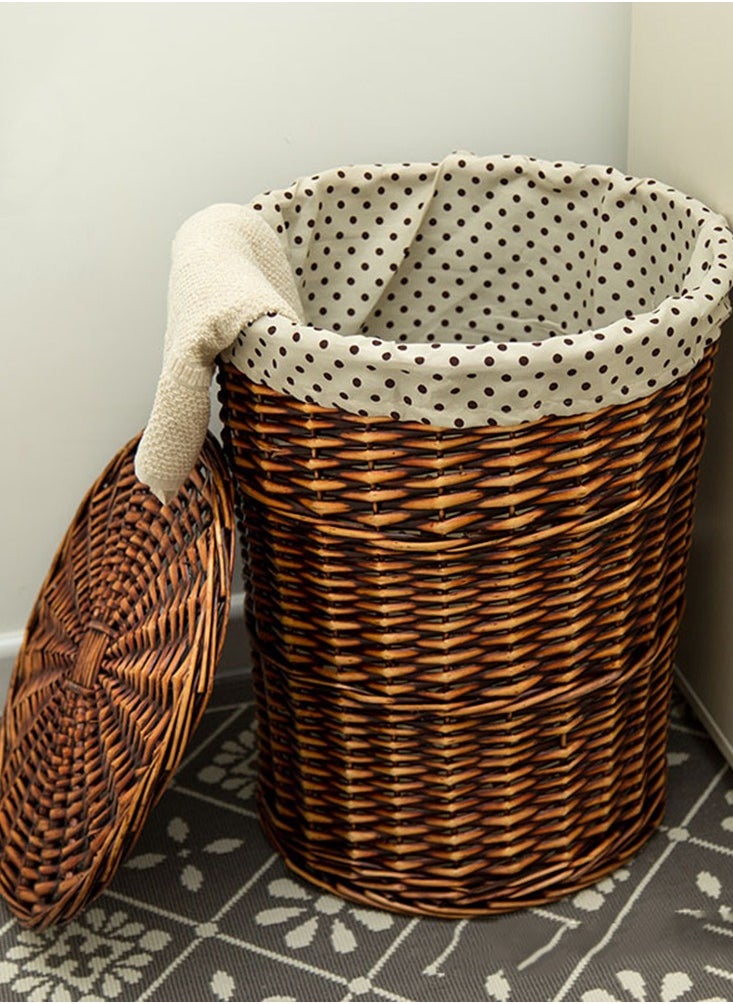 CityRiya-Long Handwoven Storage Baskets 2 Pack Rattan Basket  for Organizing Toy Wicker Cube Baskets for Shelves Decorative Storage Bin  Laundry Organizer for Living Room, Bedroom, Nursery  - Image 3
