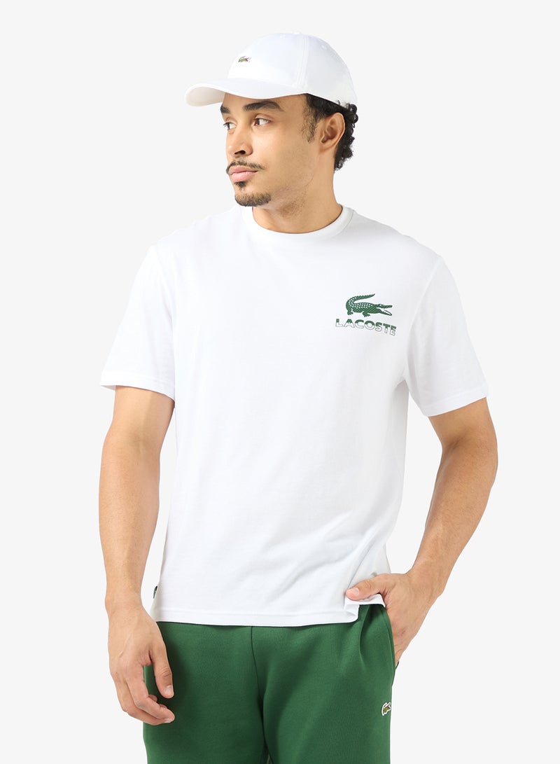 لاكوست تي شيرت بياقة دائرية وشعار - Image 1