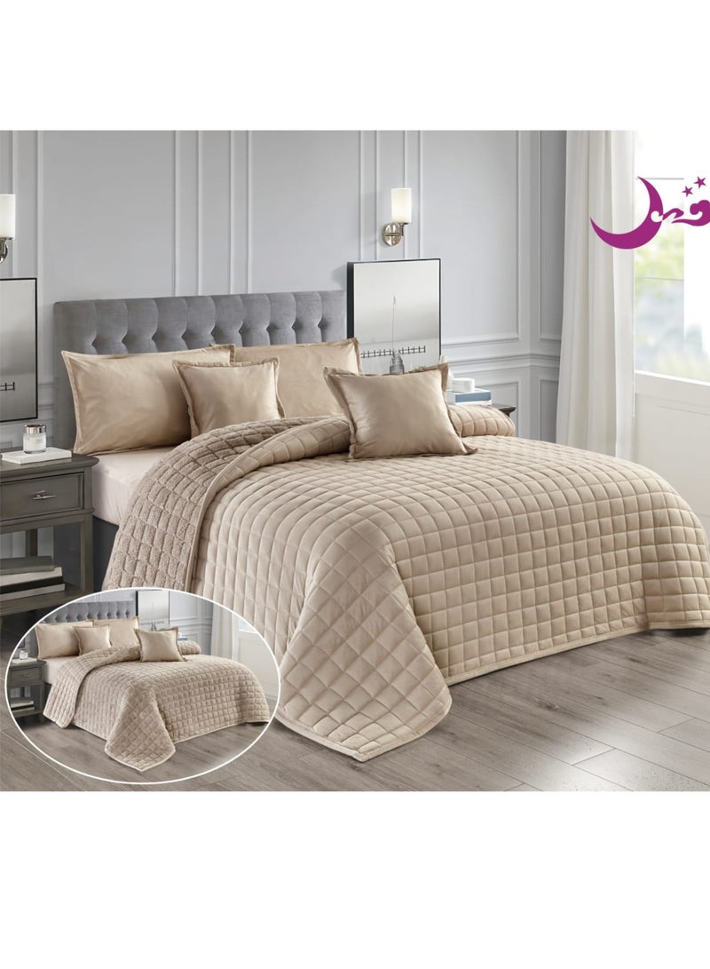 Double winter floral velvet compressed mattress