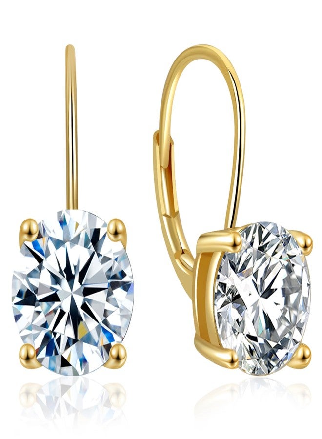 SecreTalk Moissanite Dangle Earrings for Women，2-4CT 18K White Gold Plated 925 Sterling Silver D Color Drop Earring, Jewelry for Wife Her Birthday Wedding, 2ct Pair/1ct each, Sterling Silver, Moissanite - Image 1