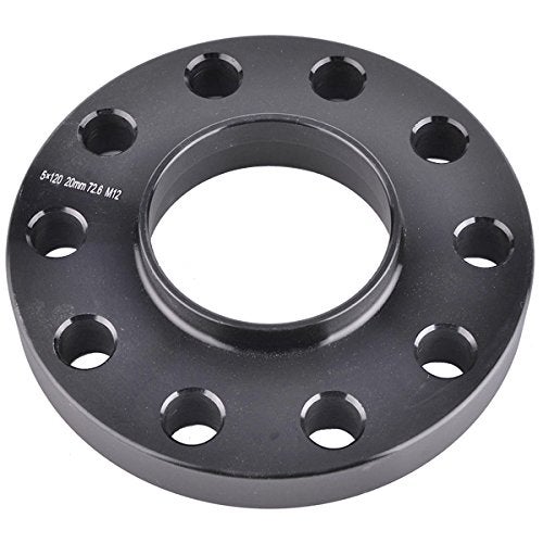 ZY WHEEL 2pcs 20mm (3/4") Black Hubcentric 5x120 Wheel Spacers (72.6mm bore) with 10pc Lug Bolts (12x1.5) Compatible for Many B MW E36 E46 E90 E92 E60 318i 323i 325i 328i 330i 335i 525i 545i Z3 Z4 Z8 M3 - Image 3