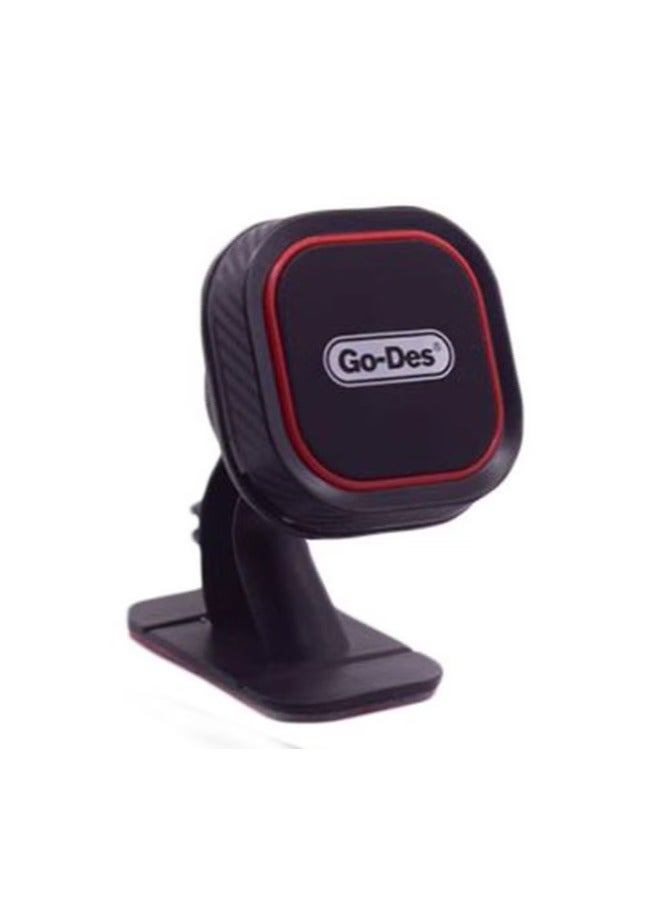 GO-DES Magnetic Dashboard Car Mount Holder Black/Red - Image 2
