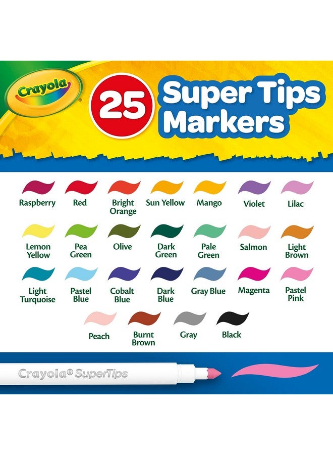 Crayola Super Tips Coloring Art Case with Coloring Pages, Kids Gift, 65+ Pieces, Packaging May Vary - Image 5