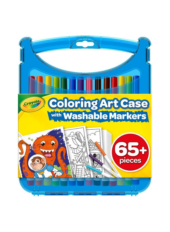 Crayola Super Tips Coloring Art Case with Coloring Pages, Kids Gift, 65+ Pieces, Packaging May Vary - Image 3