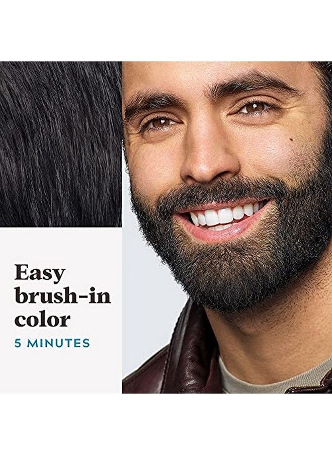 Just For Men تلوين الشارب واللحية للشعر الرمادي مع فرشاة مرفقة لتطبيق سهل مع البيوتين والألوة فيرا وزيت جوز الهند لشعر الوجه الصحي الأسود الحقيقي M55 عبوة 3 عد  - Image 5