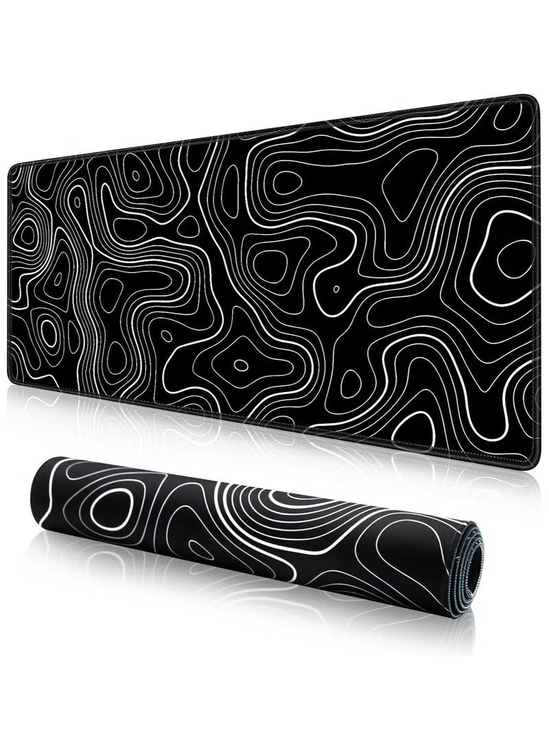 Large Mouse Pad 900x400mm Extended Gaming Mouse Pad Non-Slip Rubber Base Mouse pad Office Desk Mat Desk Pad Keyboard Mouse Pads Forest Pattern - Image 1