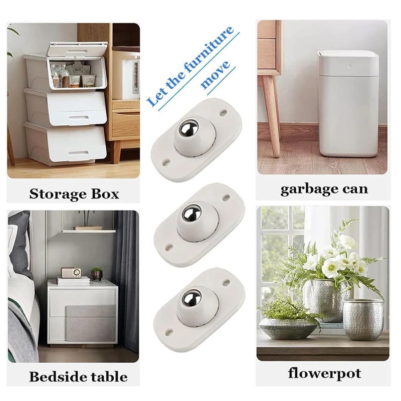 Self Adhesive Caster Wheels 80pcs 360 Degree Swivel Universal Wheels for Trash Can Storage Box Small Furniture - Image 3