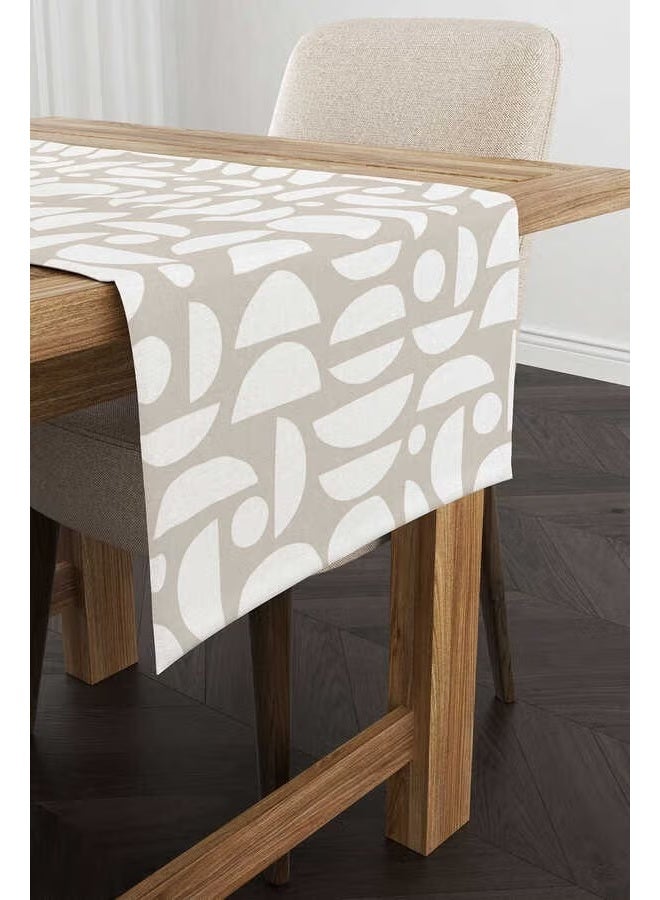 Cango Home Cream White Bohemian Scandinavian Geometric Pattern Digital Printed Runner CGH1212-RN - Image 2