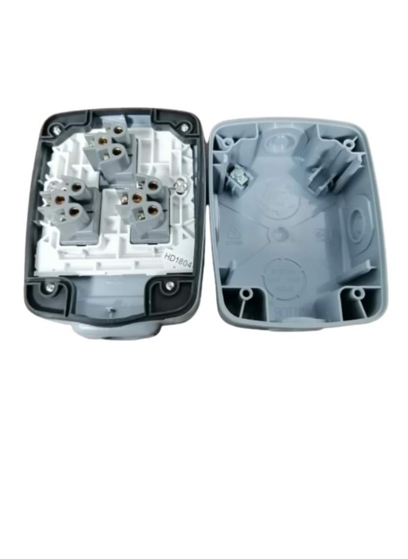RACO Mk 86403 Grey Weather Proof Electric Masterseal Compact With 3 Gang 2 Way Switch  - Image 2
