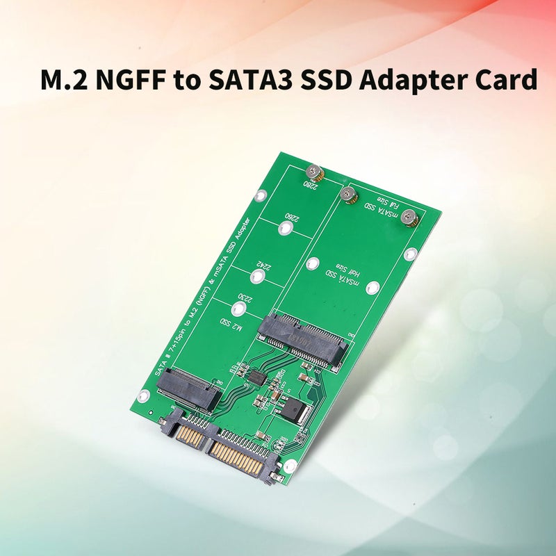 M.2 NGFF to SATA Adapter Card MSATA SSD to SATA III Converter Support 2230 2242 2260 2280 - Image 2