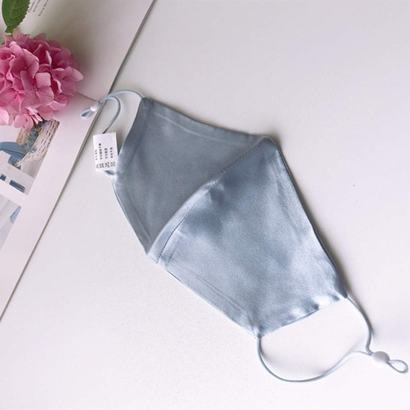 ROSEWARD 100% Mulberry Silk Face Mask for Women Men Reusable Adjustable with Filter Pocket - Image 2