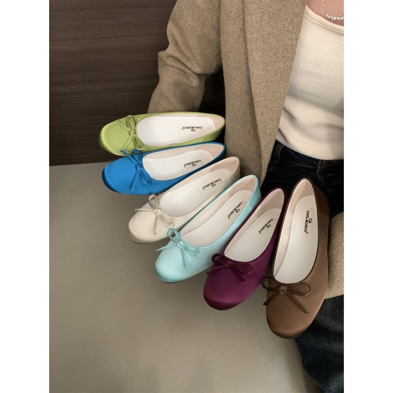 Flat Gentle French Shoes Women'S Shoes 2025 Soft Bottom Shallow Ballet Shoes - Image 3
