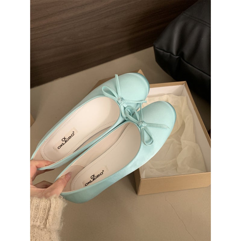 Flat Gentle French Shoes Women'S Shoes 2025 Soft Bottom Shallow Ballet Shoes - Image 1