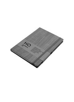 HQ A5 Size Hard Bound Journal Lined Notebook 160 Pages With Elastic Closure Grey Cover  - Image 3