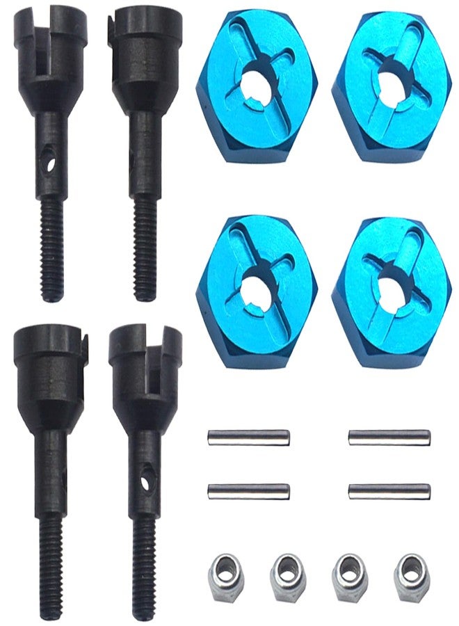 Vgoohobby 4Pack Vgoohobby RC Wheel Axle Shaft Locknuts with 7mm to 12mm Wheel Hex Hub Convert Adapter Compatible with Wltoys A959 A969 A979 K929 RC Car 1/18 Scale RC Car - Image 1