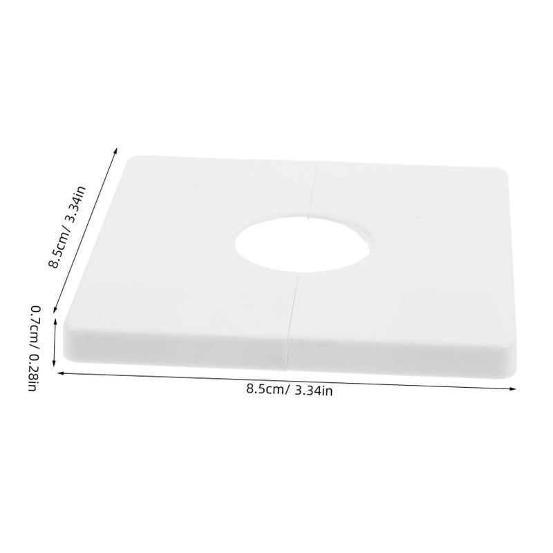 2Pcs White Self Adhesive Square Plastic Hole Cover Plates for Wall Outlet and Vent Concealer - Image 3
