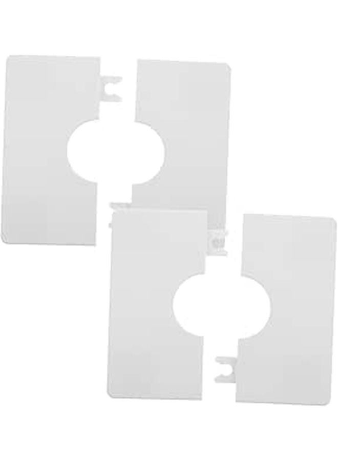 2Pcs White Self Adhesive Square Plastic Hole Cover Plates for Wall Outlet and Vent Concealer - Image 1