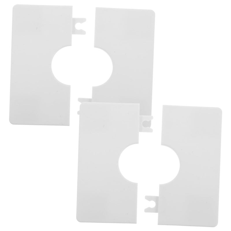 2Pcs White Self Adhesive Square Plastic Hole Cover Plates for Wall Outlet and Vent Concealer - Image 2