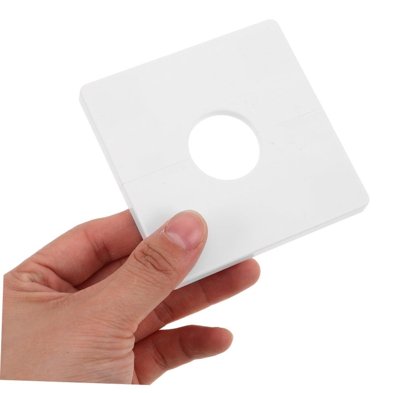 2Pcs White Self Adhesive Square Plastic Hole Cover Plates for Wall Outlet and Vent Concealer - Image 4