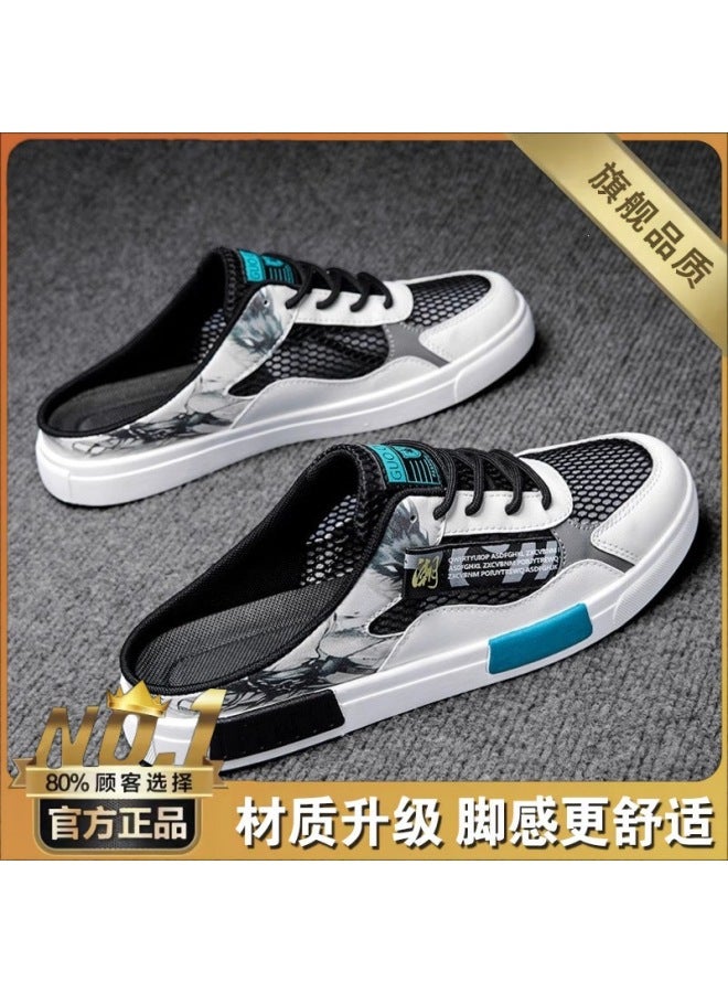 Baotou Slippers For Men, Summer Outdoor Non-slip Slip-on Office Half-slippers, Large Size Sports Driving Beach Sandals
