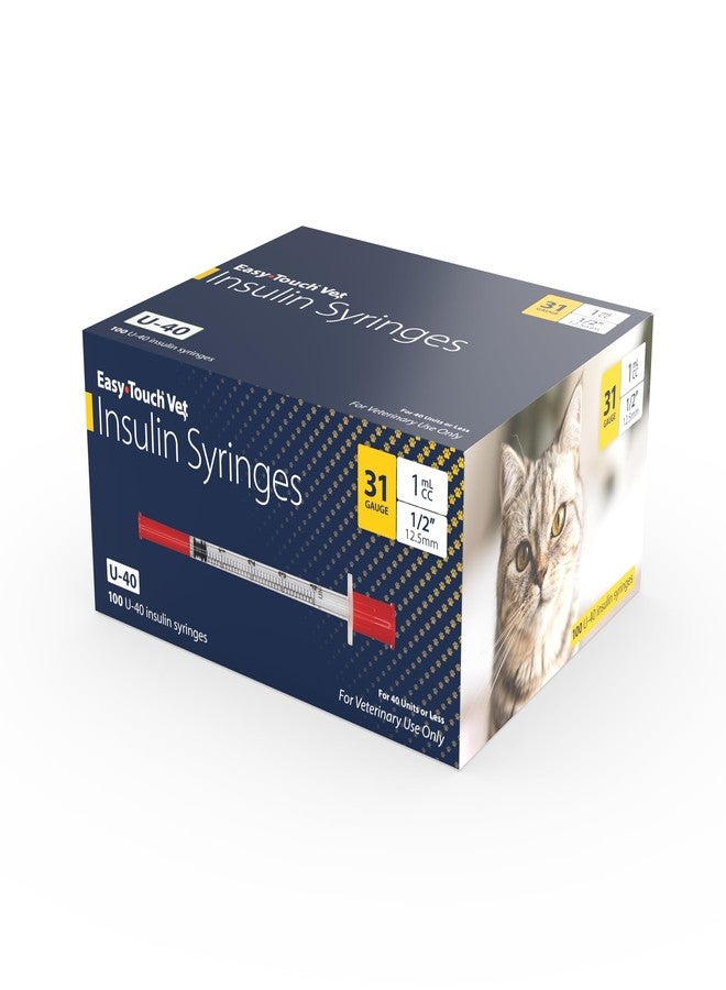  ايزي تاتش محقنة الأنسولين Easy Touch Pet U-40 31G 1cc 1/2 بوصة. - Image 1