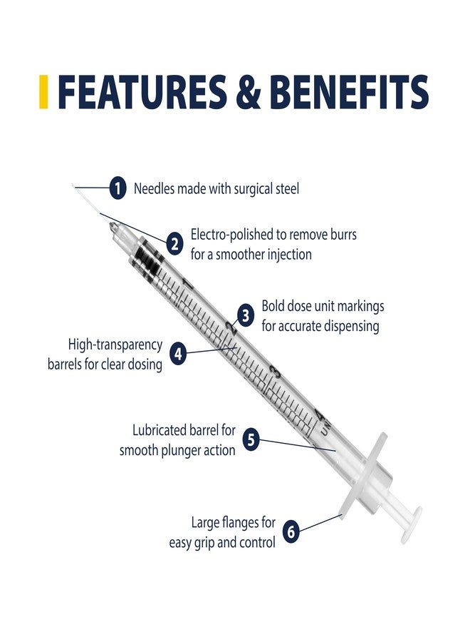  ايزي تاتش محقنة الأنسولين Easy Touch Pet U-40 31G 1cc 1/2 بوصة. - Image 2