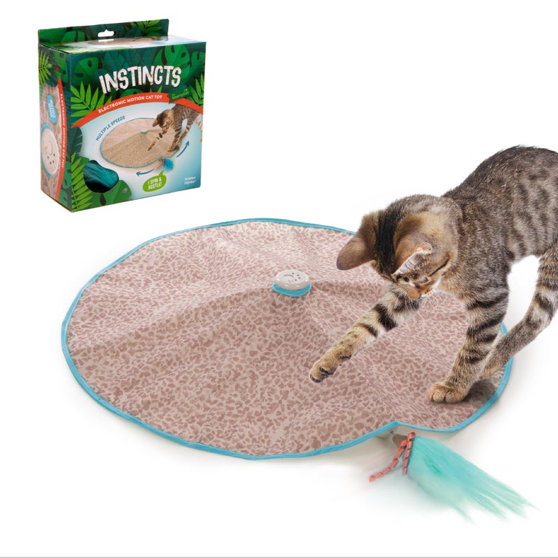SmartyKat Hidden Hijinks Toy for Indoor Cats & Kittens, Electronic Interactive Motion Toy, Featuring Teaser Wand, Plus Replaceable Batteries Included - Image 1