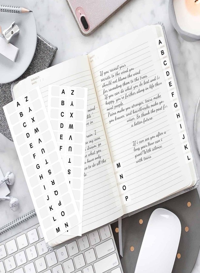 OIIKI 364PCS Alphabet Tabs, Colorful/White A to Z 26 Letters Alphabet Stickers, Alphabetical Tabs Indexes, School Alphabet Label Stickers for Books, Dictionary, Notes, File (14 Sheets) - Image 5