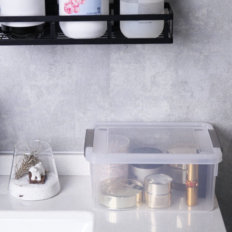 Anywish Small Storage Bins with Lids 3.2 QT Plastic Storage Containers for Organizing Stackable Clear Storage Boxes,Clear White(6 Packs) - Image 5