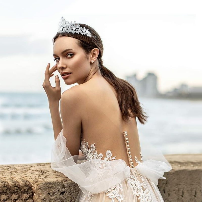 piercing Crown for Women Queen, Tiara for Women, Crown for Girls with Crystal Accents for Weddings Pageants and Special Events, Adjustable Headpiece - Image 4