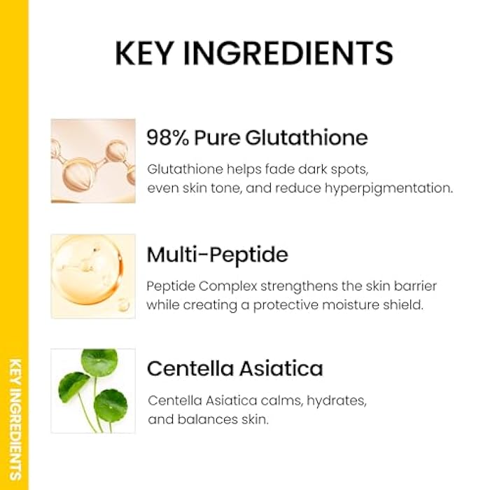 ONGREDIENTS Skin Barrier Glow Mist, Dual-Layer Facial Mist, 98% Pure Glutathione, Multi-Peptide, Centella, Ultra-Fine Spray, Cooling, Dry and Sensitive Skin, Korean Skin Care, 3.38 fl. oz. / 100ml - Image 3