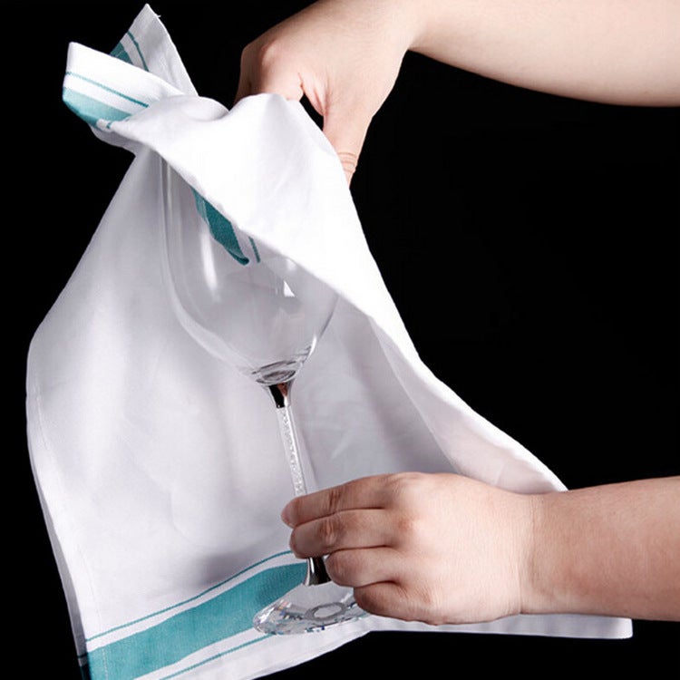 Pure Cotton Mouth Cloth Wipe Cup Cloth Wipe Glass Red Wine Glass Special Cloth Wipe Cloth Clean Cloth Absorbent No Hair Dropping Pure Cotton Wipe Cup Cloth - Image 2