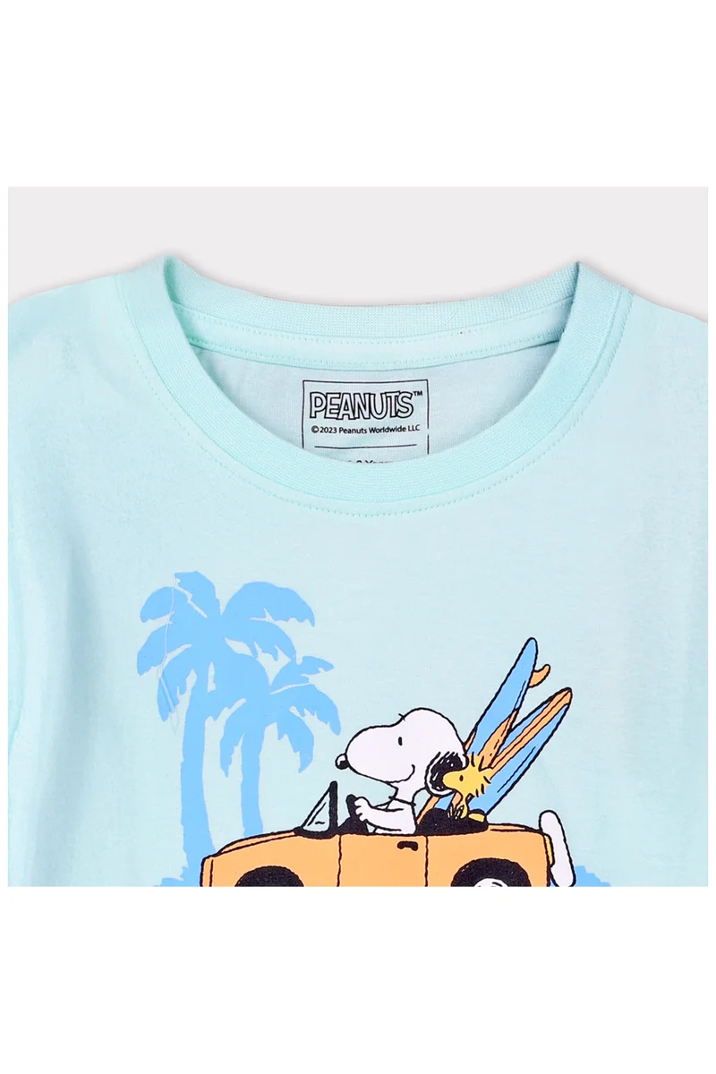 Trucare  Peanuts Snoopy Surf Days Boy's Full Sleeve Nightwear for Men | Best Price UAE