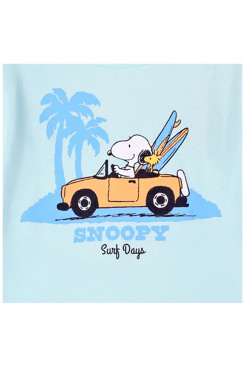 Trucare  Peanuts Snoopy Surf Days Boy's Full Sleeve Nightwear for Men | Best Price UAE