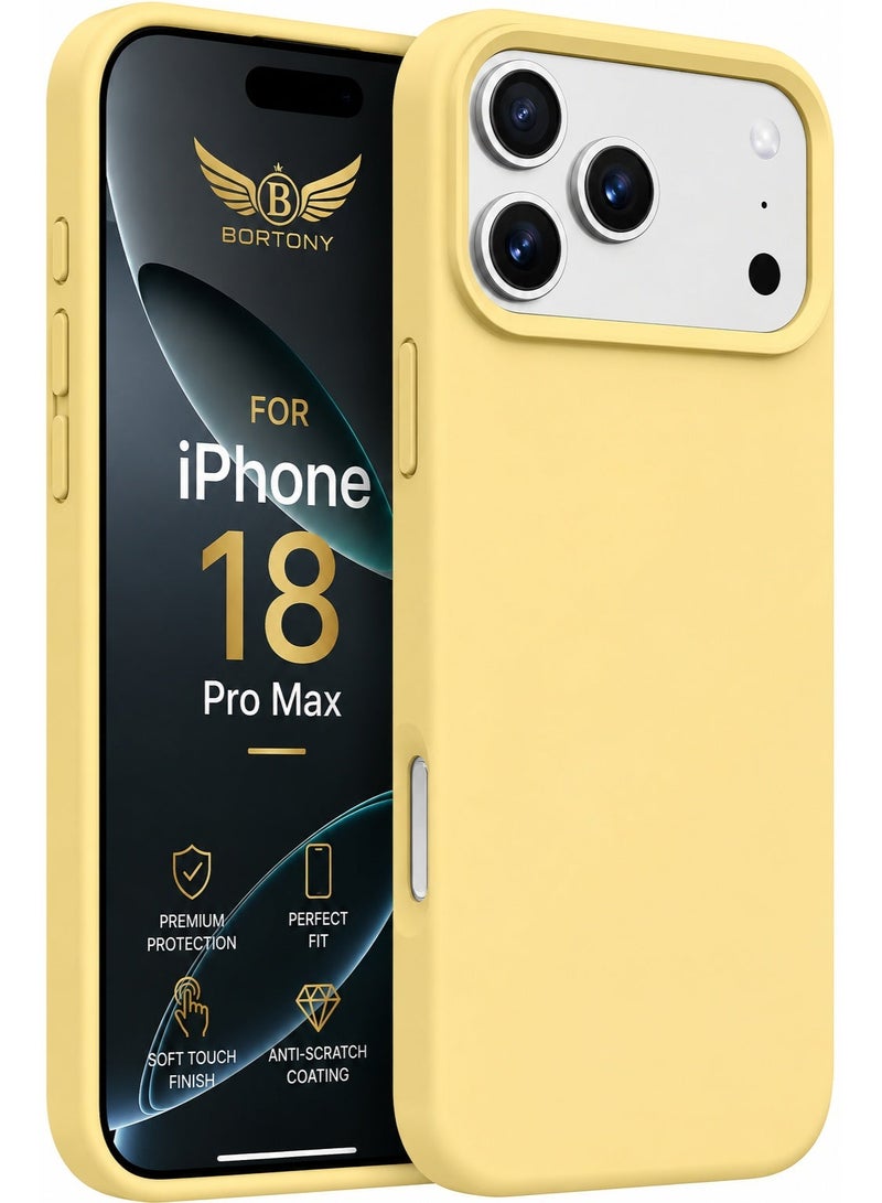 بورتوني غطاء iPhone 18 Pro Max من السيليكون السائل الناعم؛ جراب يتميز بملمس ناعم، وتصميم نحيف، وحماية ضد الصدمات لهاتف iPhone 18 Pro Max. - Image 1