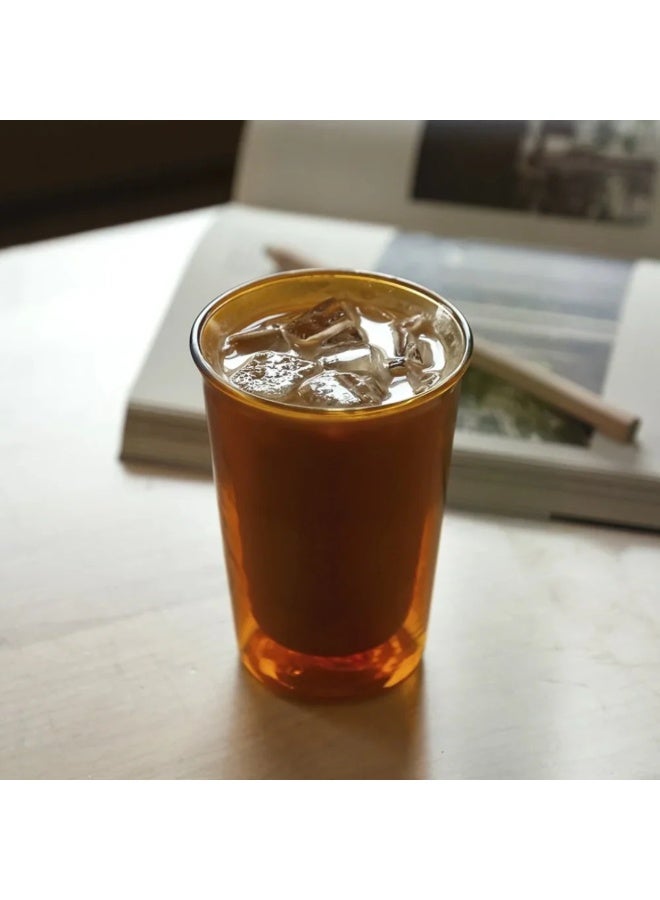 Kinto CAST Amber Double Wall Glass, 290ml, Heat-Resistant Glass - Image 3
