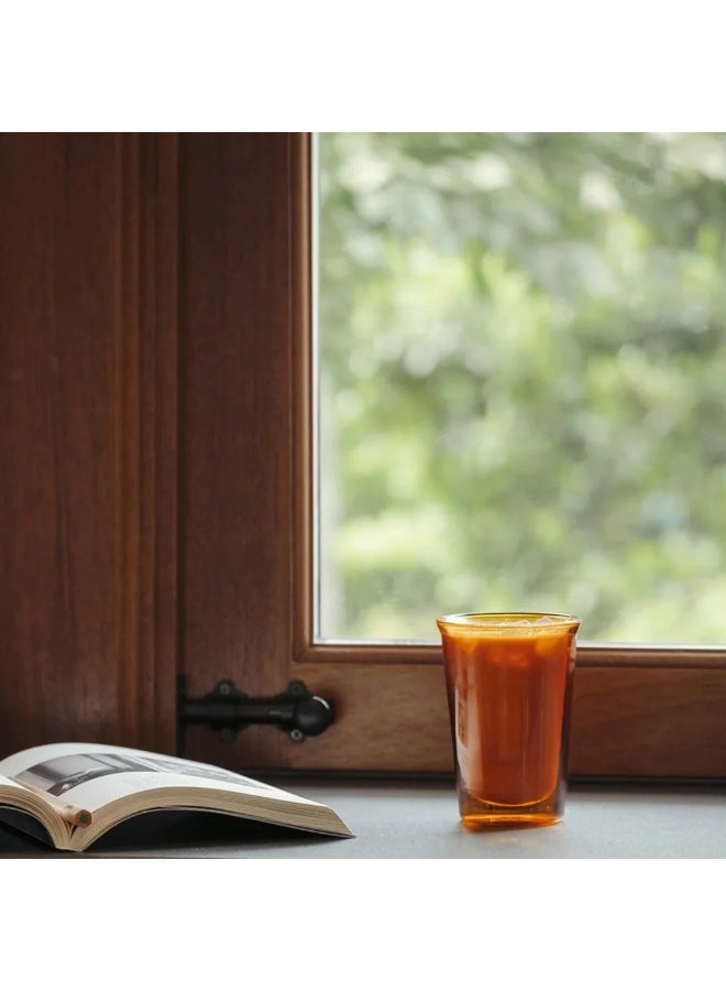 Kinto CAST Amber Double Wall Glass, 290ml, Heat-Resistant Glass - Image 4